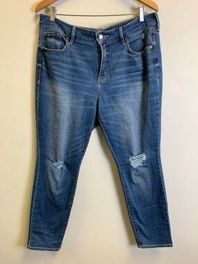 Old Navy Women's Skinny Distressed Blue Jeans
